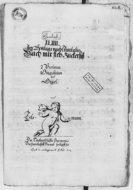 First page of Mach mir stets zuckersüss den Himmel, TWV 1:1080