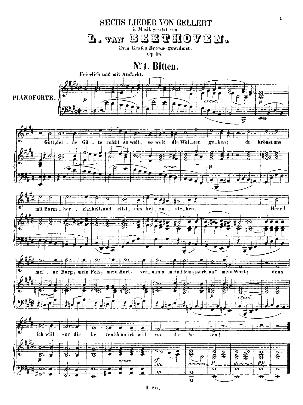 First page of 6 Lieder