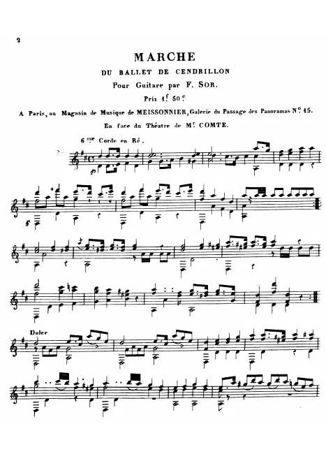 First page of Marche du ballet de Cendrillon