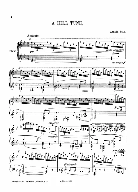 First page of A Hill Tune