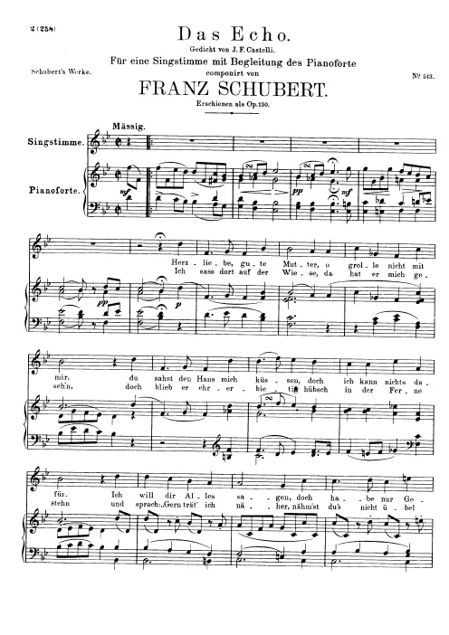First page of Das Echo