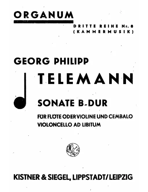 First page of Methodical Sonata in B-flat major