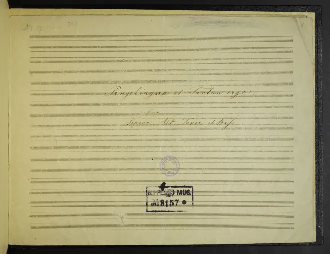 First page of Pange lingua et Tantum ergo