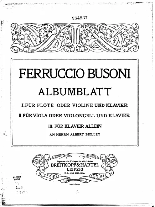 First page of Albumblatt
