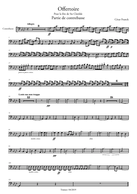 Double Bass Part