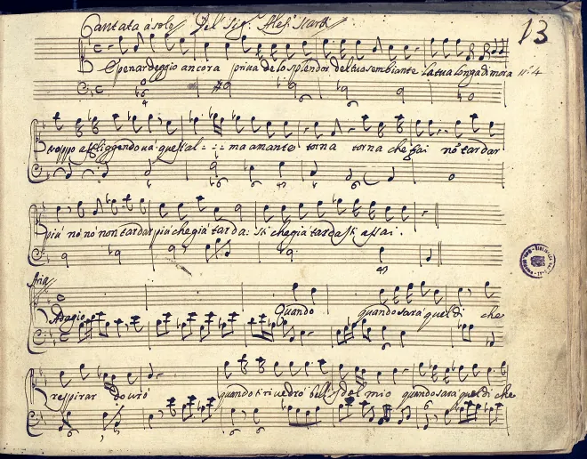 First page of È penar degg'io ancora