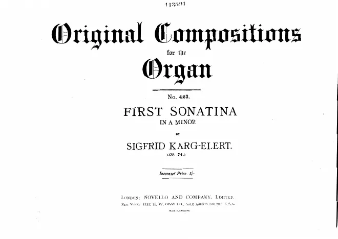 First page of Sonatina