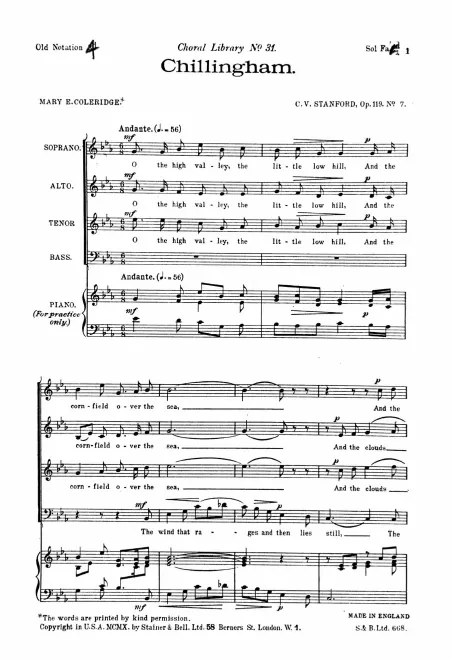 First page of 8 Part-Songs