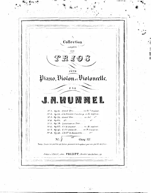 First page of Piano Trio (No.4)