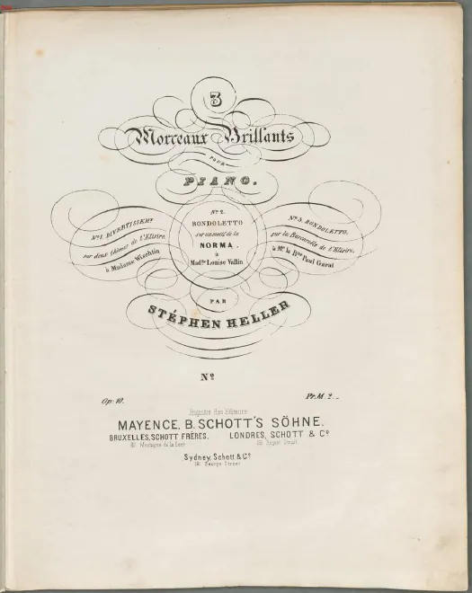 First page of 3 Morceaux Brillants, Op.10