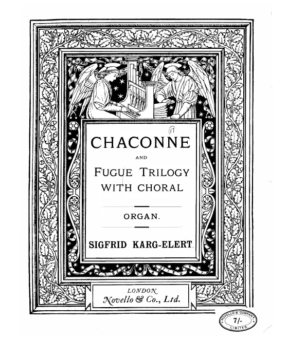 First page of Chaconne and fugue trilogy with Choral for Organ