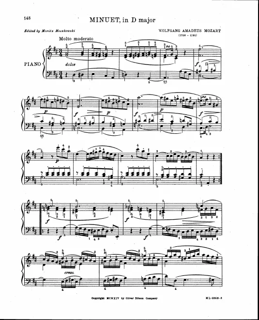 First page of Minuet