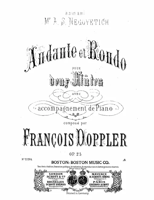 First page of Andante et rondo