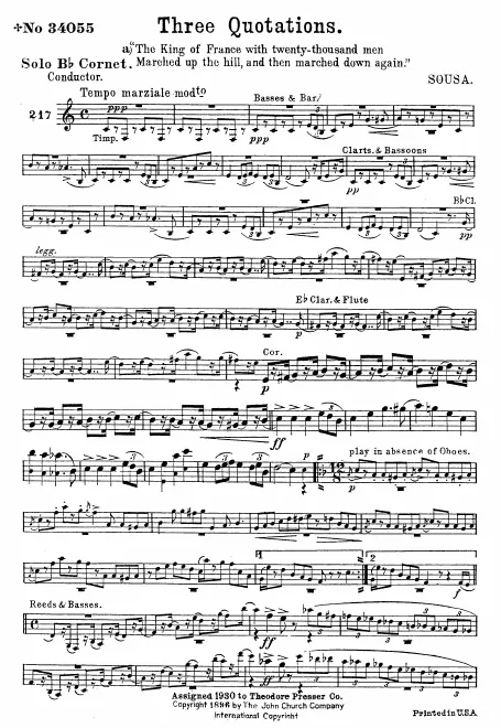 First page of Three Quotations