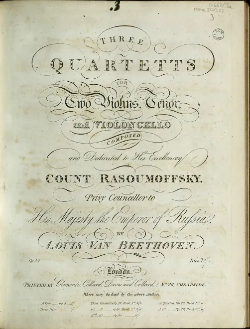First page of 3 String Quartets