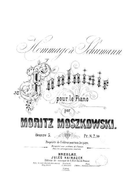 First page of Hommage à Schumann