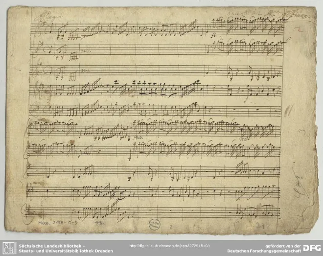 First page of Concerto in G major