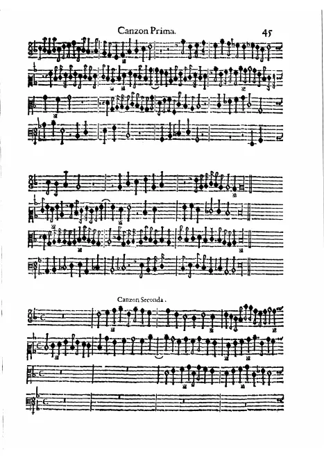 First page of Canzon sopra Primo tono