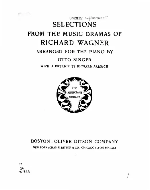First page of Selections from the Music Dramas