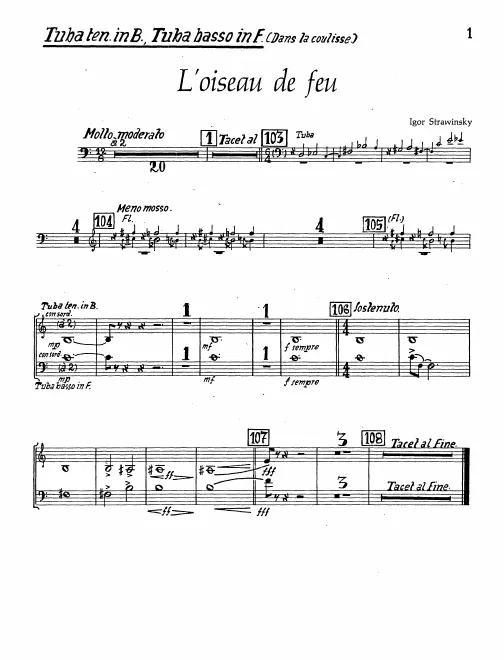 Offstage Tenor Tuba 1/2 (B)/Bass Tuba (F)