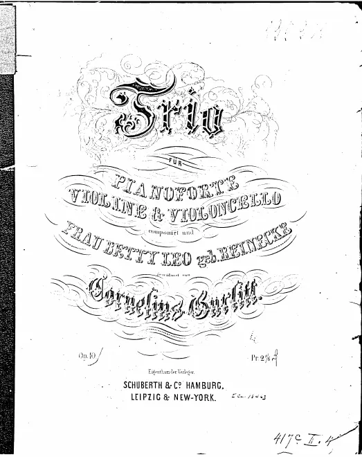 First page of Piano Trio
