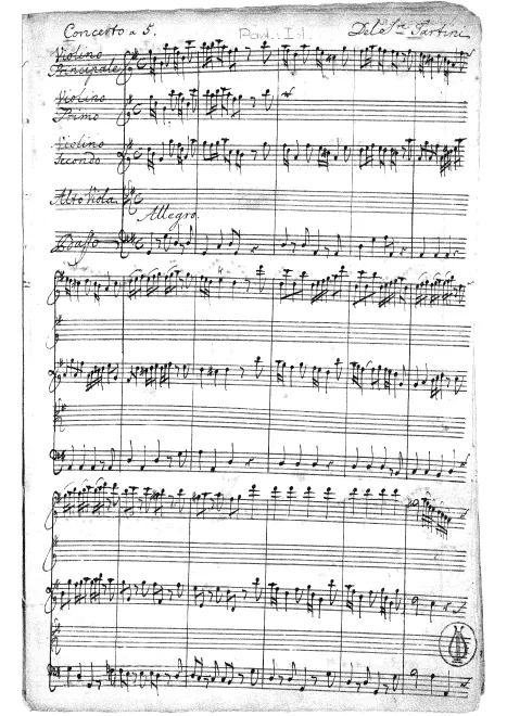First page of Violin Concerto in G major