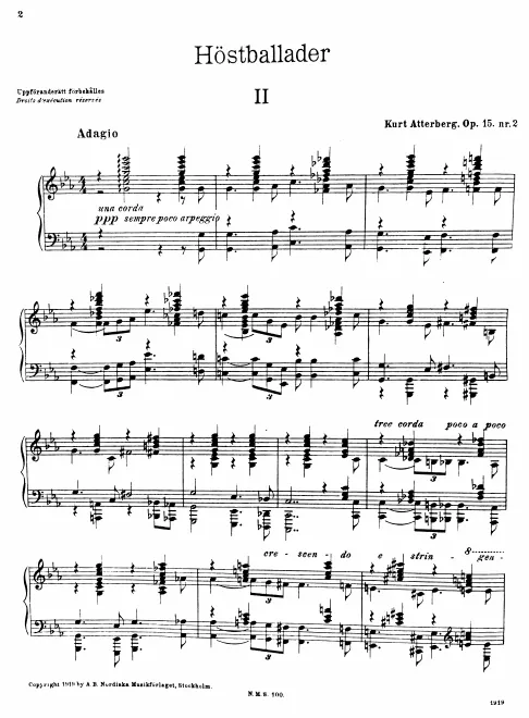 First page of Höstballader