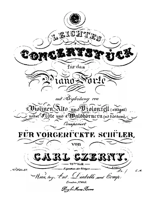 First page of Piano Concertino