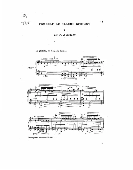 First page of La plainte, au loin, du faune