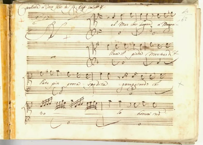 First page of Nel mar che bagna a Mergellina il piede