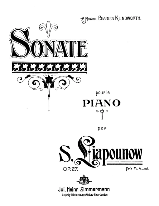 First page of Piano Sonata