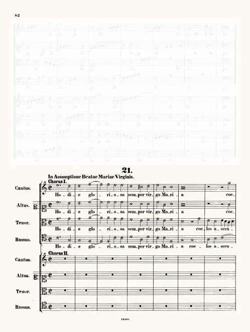 First page of Hodie gloriosa semper Virgo Maria