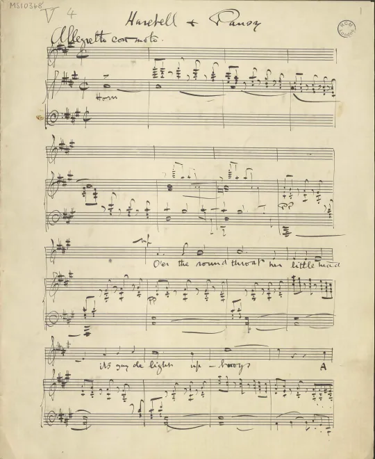 First page of Harebell and Pansy