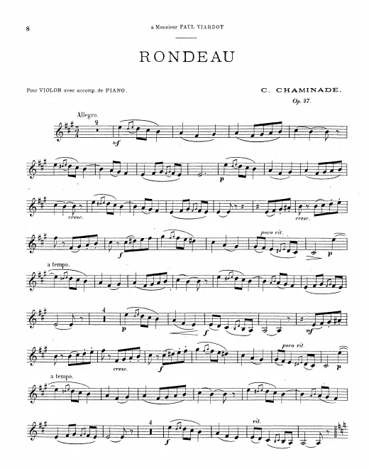First page of Rondeau