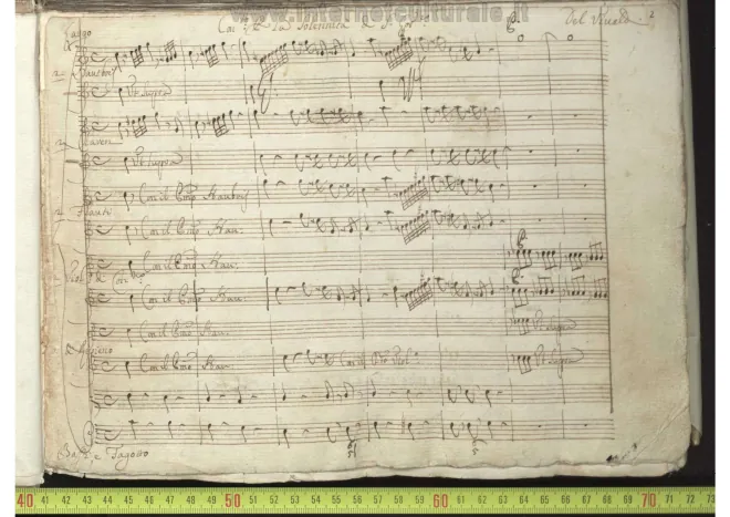 First page of Concerto in C major Per la Solennità di S. Lorenzo