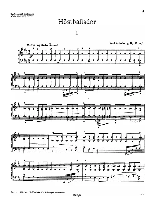 First page of Höstballader