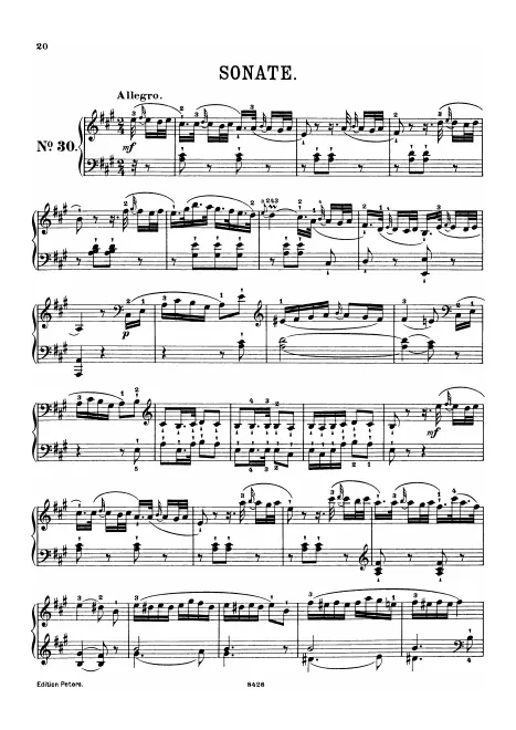 First page of Keyboard Sonata