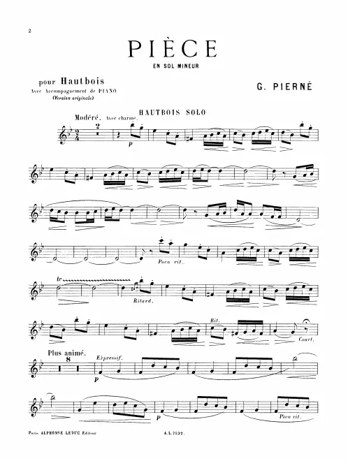 First page of Pièce