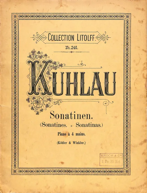 First page of Sonatina for Piano 4 Hands