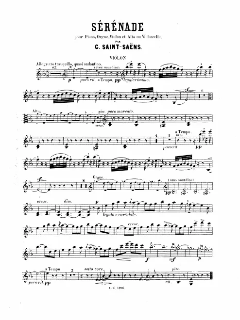 First page of Sérénade