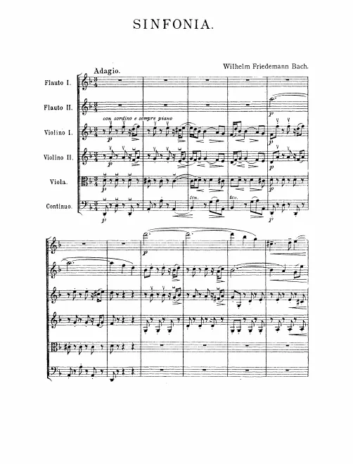 First page of Adagio e Fuga