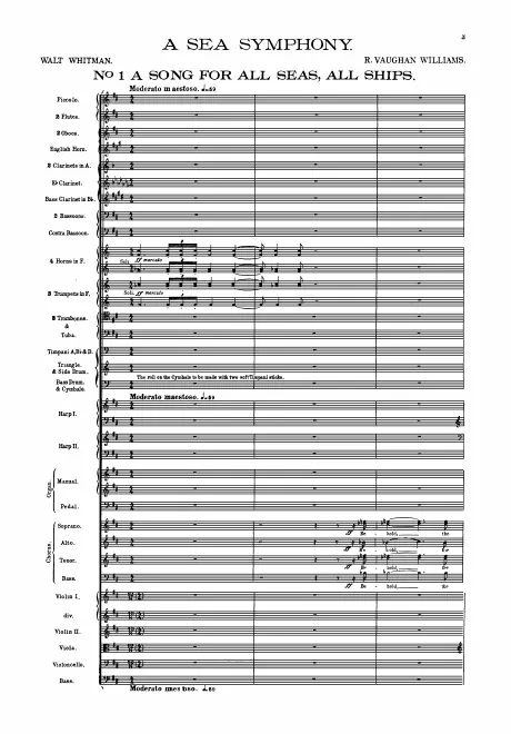 First page of A Sea Symphony