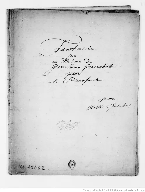 First page of Fantasia on a Theme by Frescobaldi
