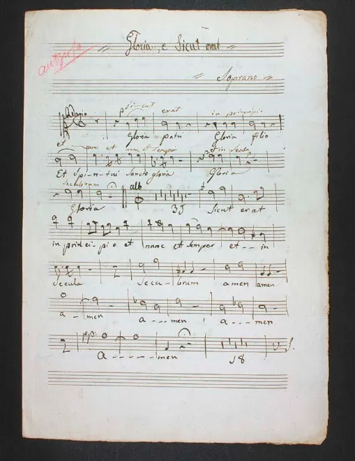 First page of Gloria Patri et Sicut erat