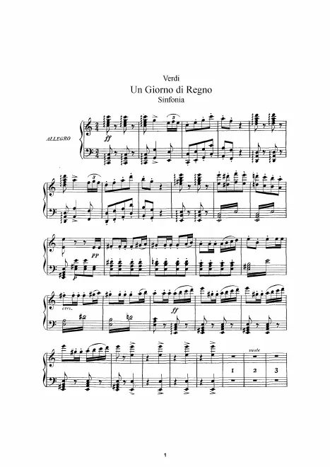 First page of Un giorno di regno, ossia il finto Stanislao (King for a Day, or the False Stanislas)