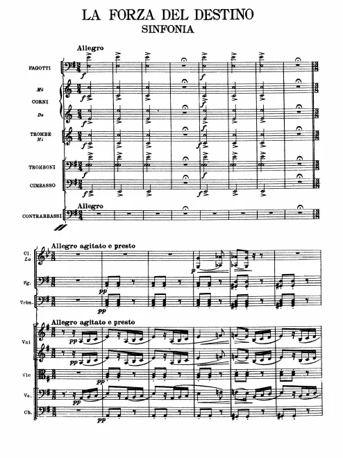 First page of La forza del destino