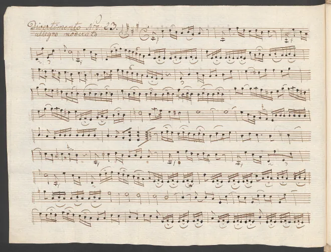 First page of Baryton Trio in A major