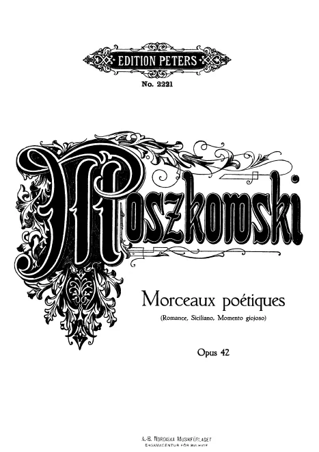 First page of 3 Morceaux poétiques
