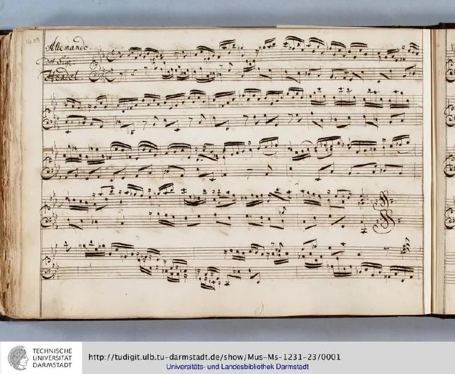 First page of Suite in F minor