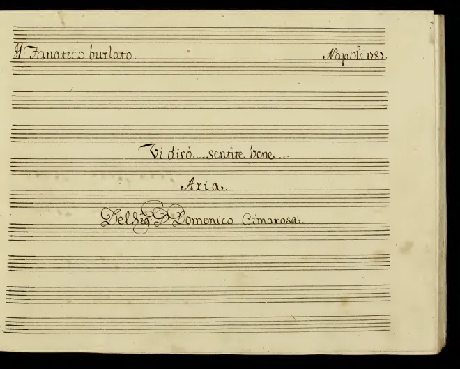 First page of Il fanatico burlato